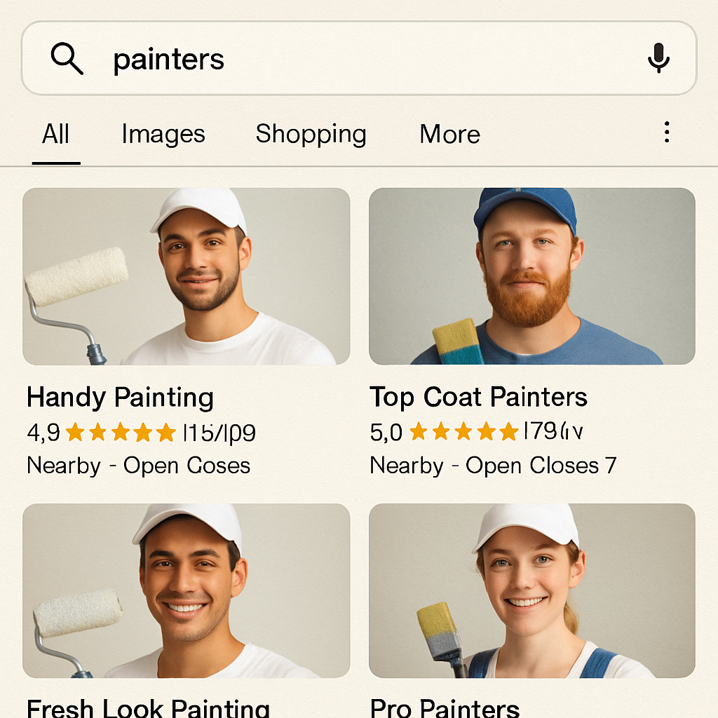 Searching for painters online